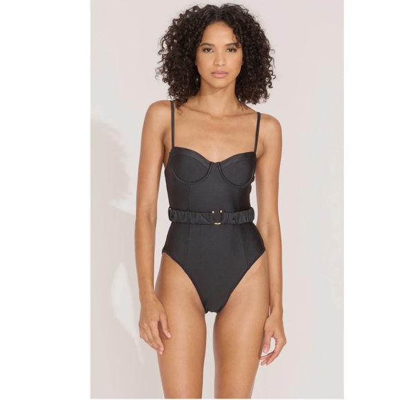 Solid & Striped The Spencer Blackout One Piece Swimsuit. - Picture 1 of 9